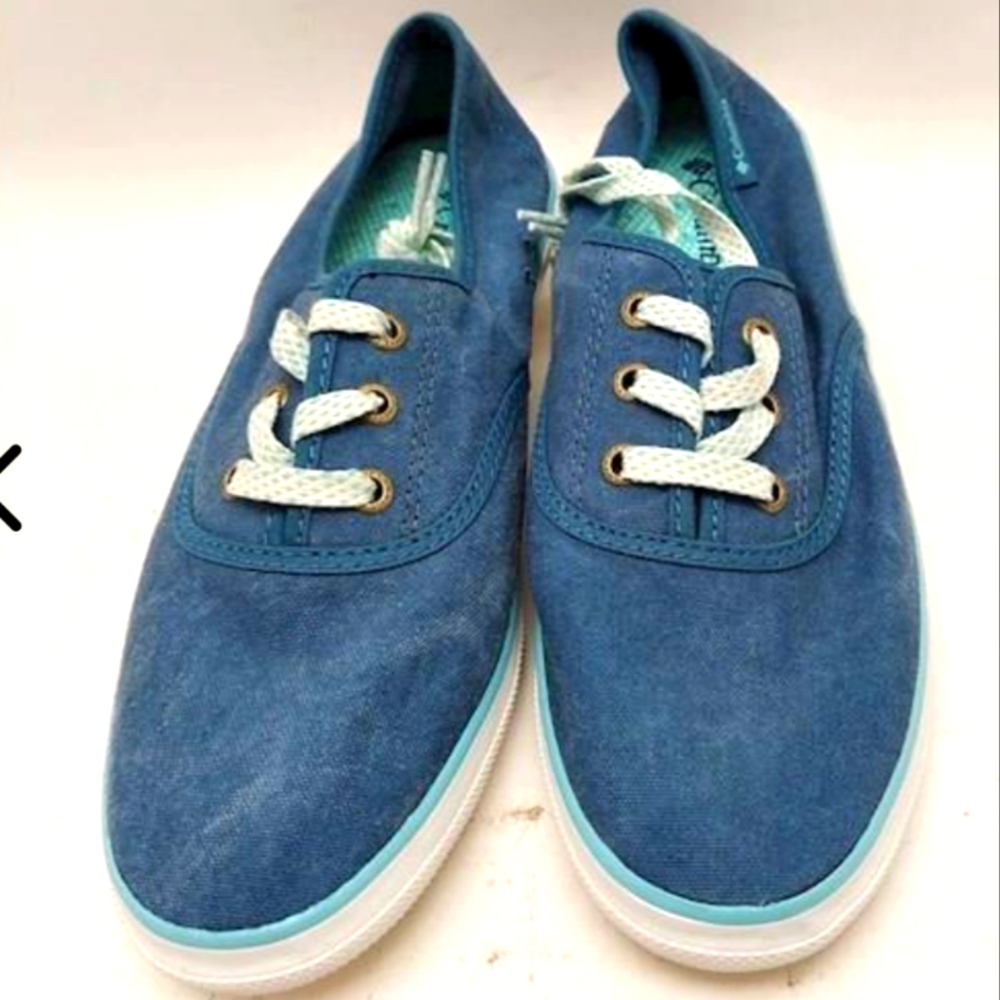 NWOT COLUMBIA SPORTSWEAR Vulc-N-Vent Lace-Up Canvas Boat Shoe Sneakers 8.5M
